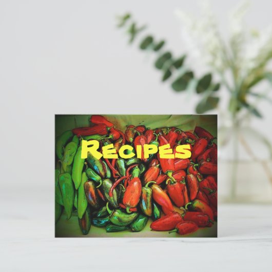 Rezept (Chilien) Postkarte (Stehend Vorderseite)