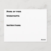 Rezept (Chilien) Postkarte (Rückseite)