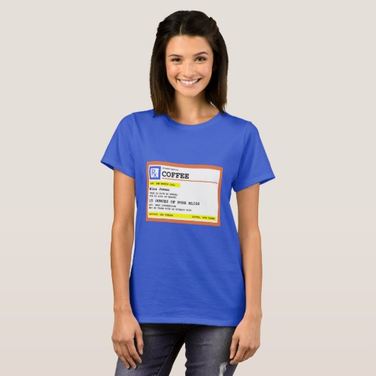 Rezept Coffee Square Personalisiert T-Shirt (Vorne ganz)
