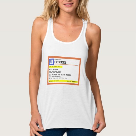 Rezept Coffee Square Personalisiert Tank Top (Vorderseite)