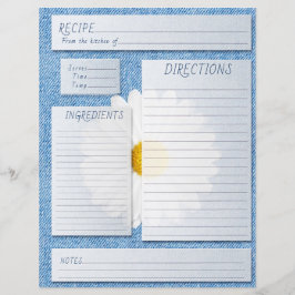 Rezept Cookbook Beilage Jeans Daisy Country