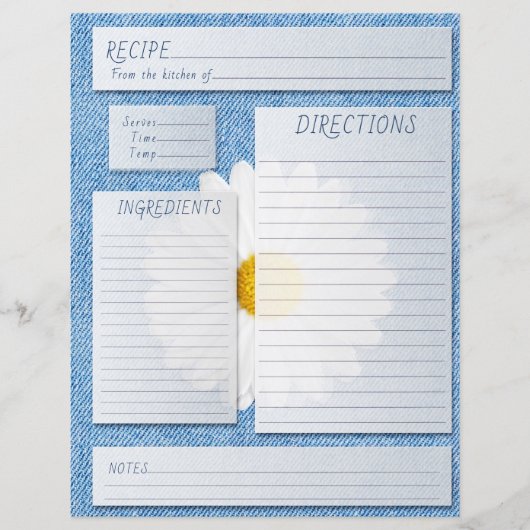 Rezept Cookbook Beilage Jeans Daisy Country (Vorderseite)