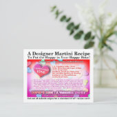 Rezept Cupid Kiss Valentine Martini Postkarte (Stehend Vorderseite)