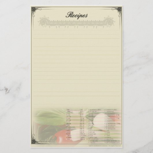 Rezept Custom Stationery (Vorderseite)
