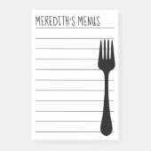 Rezept, das Anmerkungs-Auflage für Koch teilt Post-it Klebezettel (Vorderseite)