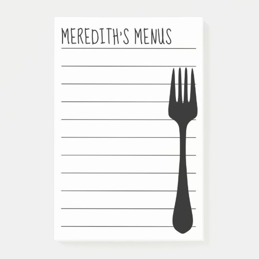 Rezept, das Anmerkungs-Auflage für Koch teilt Post-it Klebezettel (Vorderseite)