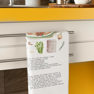 Rezept Erbstück Teetücher Truthahnfüllung Geschirrtuch