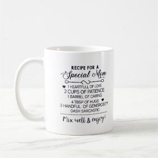 Rezept für besondere Mama Muttertagsgeschenk Kaffeetasse