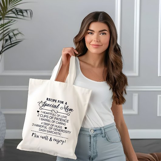Rezept für besondere Mama Muttertagsgeschenk Tragetasche