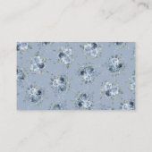 Rezept für blaues Brautparty für Dusty Blue Floral Begleitkarte (Rückseite)