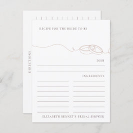 Rezept für Blush Wedding Rings Brautparty Anfrage Postkarte