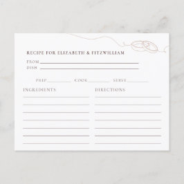 Rezept für Blush Wedding Rings Brautparty Anfrage Postkarte