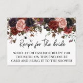 Rezept für Braut Brautparty HerbstHalloween Begleitkarte (Vorderseite)