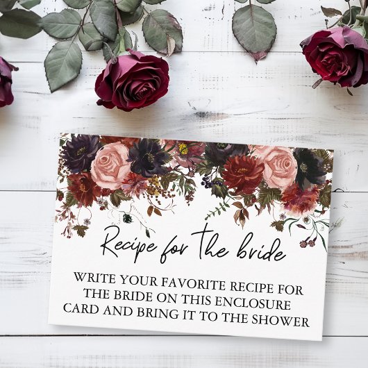 Rezept für Braut Brautparty HerbstHalloween Begleitkarte