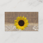 Rezept für Burlap- und Sonnenblumen oder Registrie Begleitkarte (Rückseite)