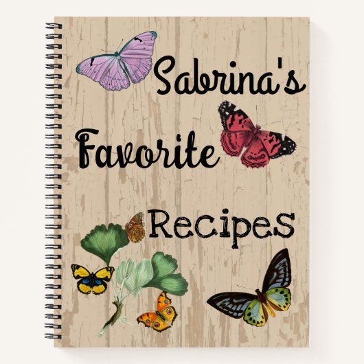 Rezept für Butterfly Notizblock (Vorderseite)