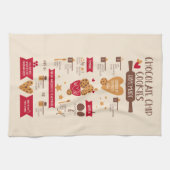 Rezept für Chocolate Chip Cookies Geschirrtuch (Horizontal)