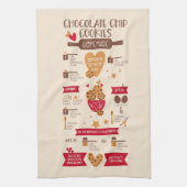 Rezept für Chocolate Chip Cookies Geschirrtuch (Vertikal)