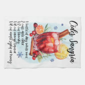 Rezept für Cider Sangria Geschirrtuch (Horizontal)