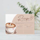 Rezept für das Bride Coffee Brautparty Begleitkarte (Stehend Vorderseite)