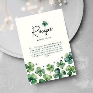 Rezept für das Bride St. Patrick's Day Brautparty Begleitkarte