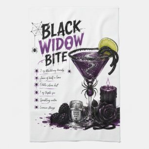 Rezept für den Biss der Schwarzen Witwe Geschirrtuch