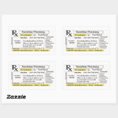 Rezept für den rechteckigen Aufkleber für Kaffee (Blatt)