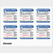 Rezept für den rechteckigen Aufkleber für Kaffee (Blatt)