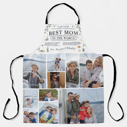 Rezept für die beste Mama | Foto der Mutter Schürze (Vorderseite)