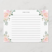 Rezept für die Braut als Champagner-Blumenkohl Begleitkarte (Rückseite)