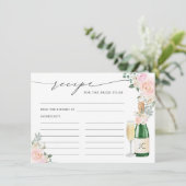 Rezept für die Braut als Champagner-Blumenkohl Begleitkarte (Stehend Vorderseite)