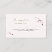 Rezept für die Braut als rosa Blumenkohl Begleitkarte (Vorderseite)