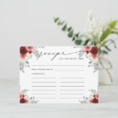 Rezept für die Braut Roter Wein Blumenkohl Begleitkarte (Stehend Vorderseite)