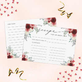 Rezept für die Braut Roter Wein Blumenkohl Begleitkarte