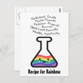 Rezept für die Herstellung eines eigenen Regenboge Postkarte (Vorne/Hinten)