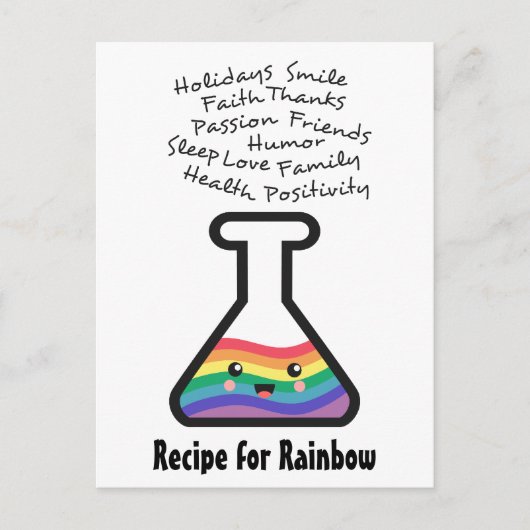 Rezept für die Herstellung eines eigenen Regenboge Postkarte (Vorderseite)