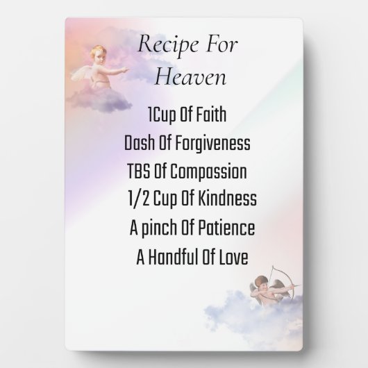 Rezept für die Tablette mit Easel Fotoplatte (Vorderseite)