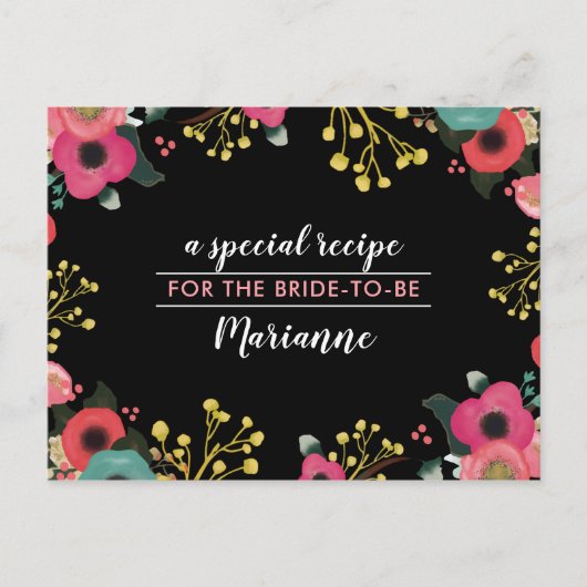 Rezept für die zukünftige Brücke. Moderne Blumenka Postkarte (Vorderseite)