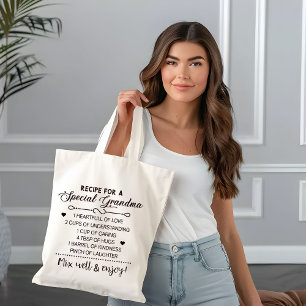 Rezept für ein besonderes Grandma Muttertagsgesche Tragetasche