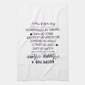 Rezept für ein glückliches Familienrezeptkredit Geschirrtuch (Vertikal)