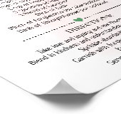 Rezept für ein glückliches Heiratsgeschenk Lemon r Poster (Ecke)