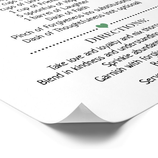 Rezept für ein Happy Eriage Lemons Duschgeschenk Poster (Ecke)