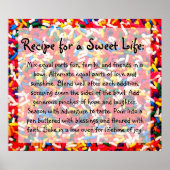 Rezept für ein süßes Lebensgeplänkel Poster (Vorne)