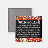 Rezept für ein süßes Lebensmagazin Magnet (Vorderseite/Rückseite)