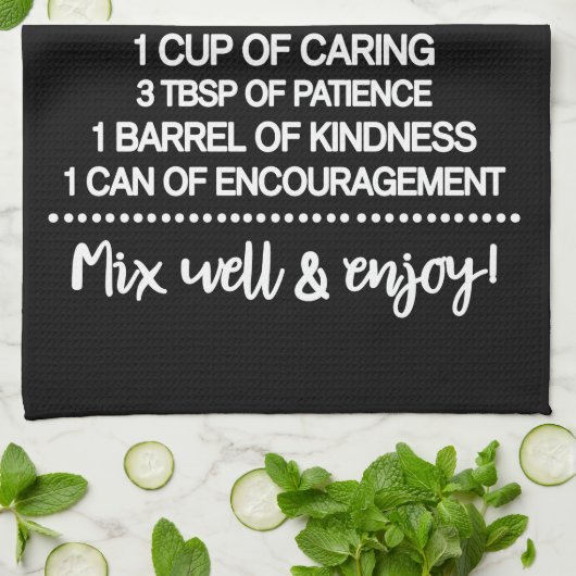 Rezept für eine besondere Großmutter Geschirrtuch (Gefaltet)