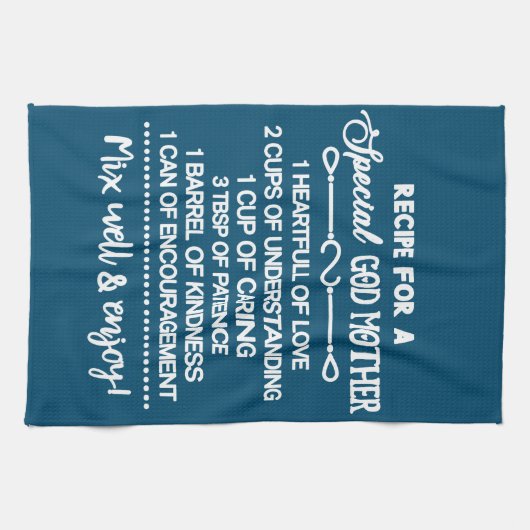 Rezept für eine besondere Großmutter Geschirrtuch (Horizontal)