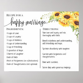 Rezept für eine glückliche Ehe frisch vermählte So Poster