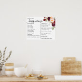 Rezept für eine glückliche Hochzeit frisch verheir Poster (Küche)