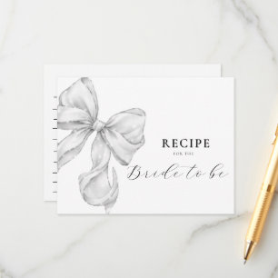 Rezept für eine Schleifen-Brautparty Begleitkarte