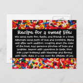 Rezept für eine süße Postkarte (Vorne/Hinten)